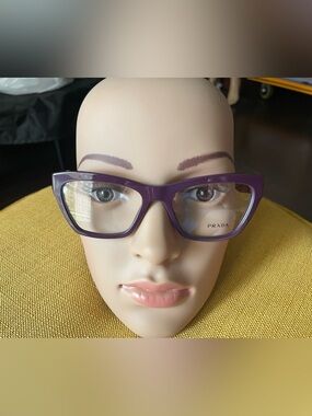 Prada Deep Purple Cat-Eye Glasses